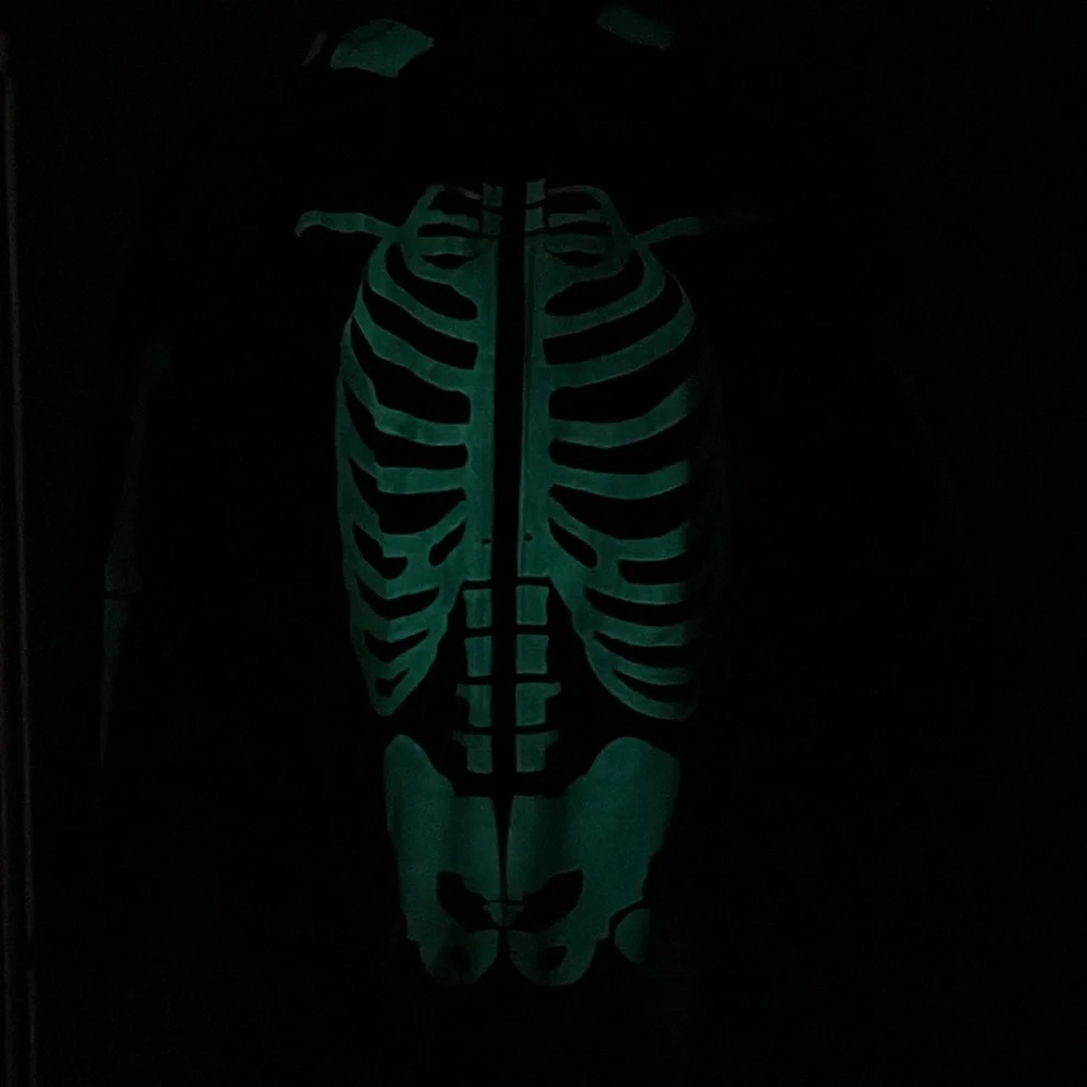 SOMSOC Halloween Children Skeleton Onesie Costume Glow In the Dark Jumpsuit